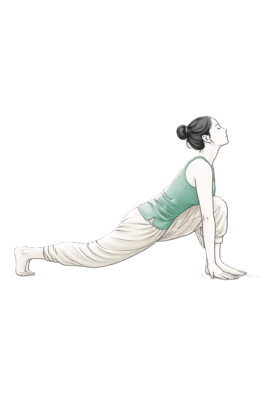 Step 9 of 12 — Ashwa Sanchalan Asana: equestrian lunge, return side